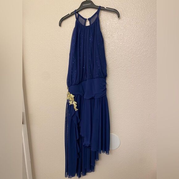 WEISSMAN Dance Costume lyrical navy blue 10,000 MILES 13171 XXLA adult - Picture 2 of 10